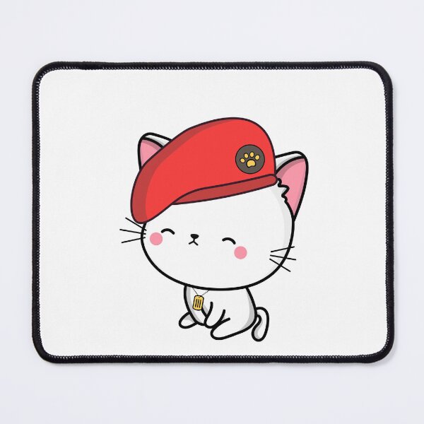 Item preview, Cute Red Beret White Cat designed and sold by Pet Station.