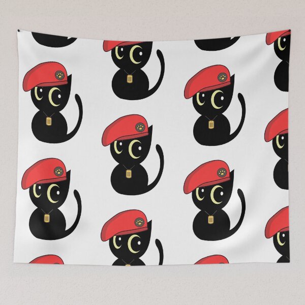 Item preview, Cute Red Beret black Cat designed and sold by Pet Station.