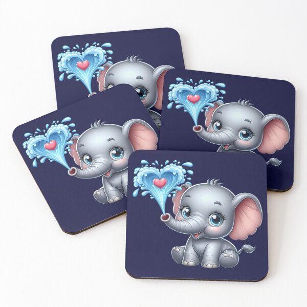Item preview, Cute elephant spraying love! designed and sold by fribabywonder.