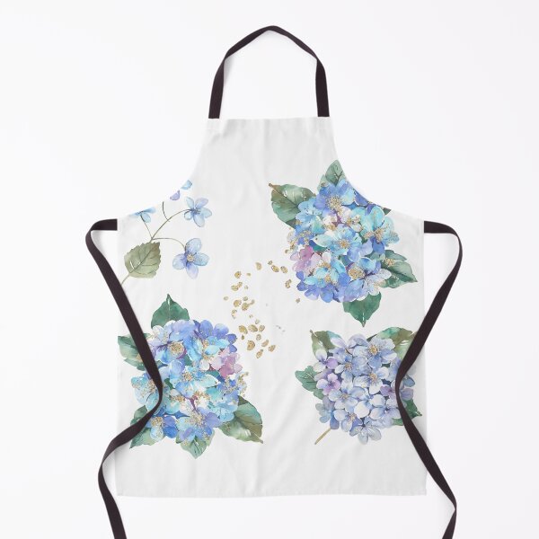 Item preview, Delicate watercolor florals with blue and purple flowers on a white background designed and sold by Anastasiia Yurevych.
