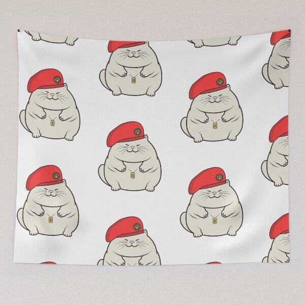 Item preview, Cute Red Beret fat Cat designed and sold by Pet Station.