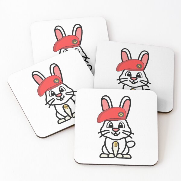 Item preview, Cute Red Beret white rabbit designed and sold by Pet Station.