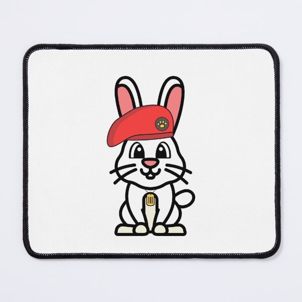Item preview, Cute Red Beret white rabbit designed and sold by Pet Station.