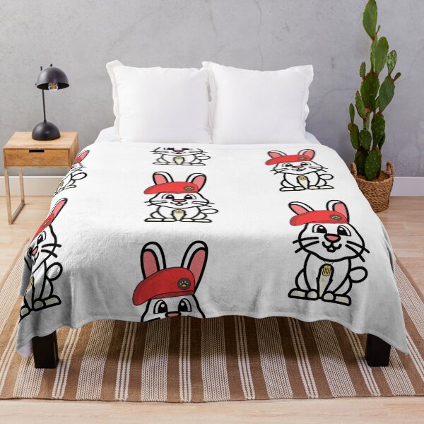 Item preview, Cute Red Beret white rabbit designed and sold by Pet Station.