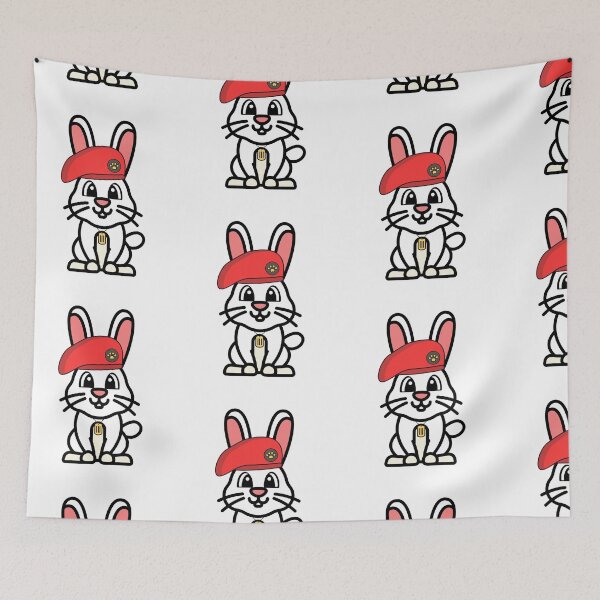Item preview, Cute Red Beret white rabbit designed and sold by Pet Station.