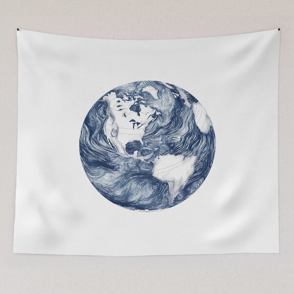 Item preview, Minimalist Sketch Style Earth Illustration designed and sold by Windy-market.