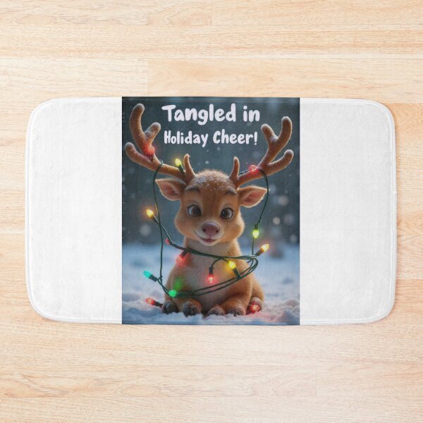 Item preview, A Jolly Reindeer Celebrates Christmas designed and sold by ArtCreator2023.