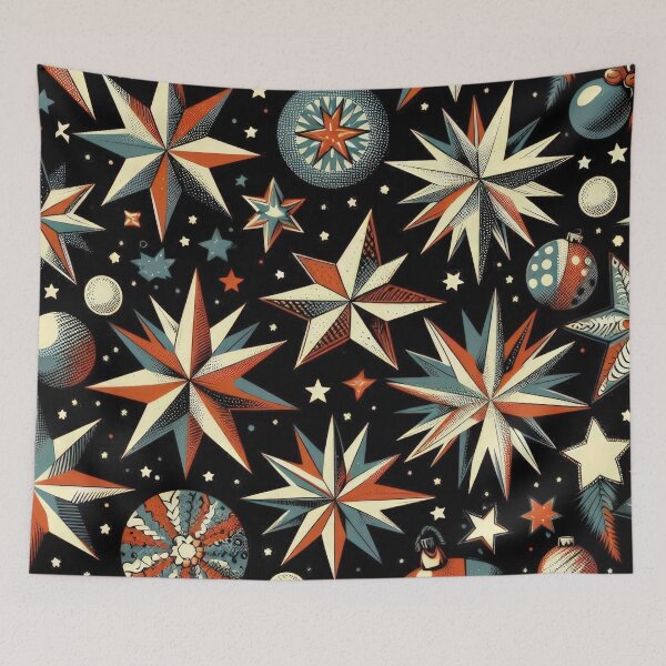 Item preview, Christmas Pattern Stars ,Christmas Seamless Pattern,holiday pattern,Christmas Vintage Art designed and sold by Expressions-Sel.