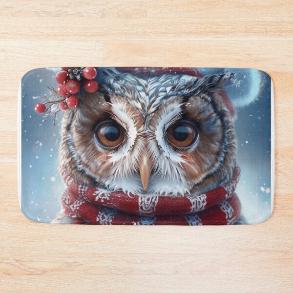 Item preview, Christmas Woodland Snow Owl designed and sold by CreatedbyKandJ.