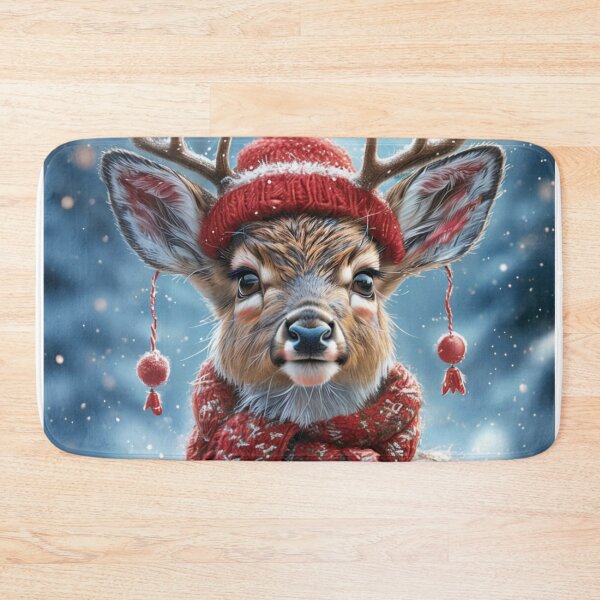 Item preview, Christmas Woodland Snow Deer designed and sold by CreatedbyKandJ.