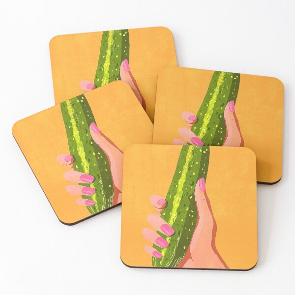 Item preview, Pink fingernails and cucumber designed and sold by Carinaprint.