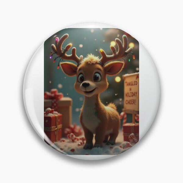 Item preview, Snow-Kissed Reindeer Spreading Cheer designed and sold by ArtCreator2023.