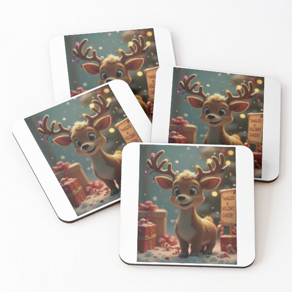 Item preview, Snow-Kissed Reindeer Spreading Cheer designed and sold by ArtCreator2023.