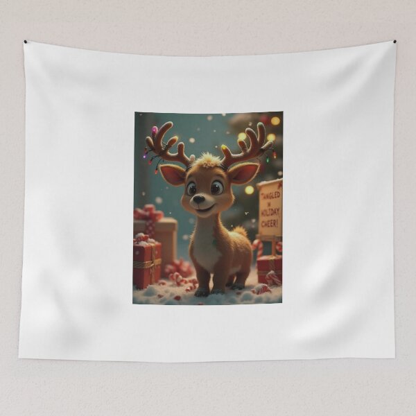 Item preview, Snow-Kissed Reindeer Spreading Cheer designed and sold by ArtCreator2023.