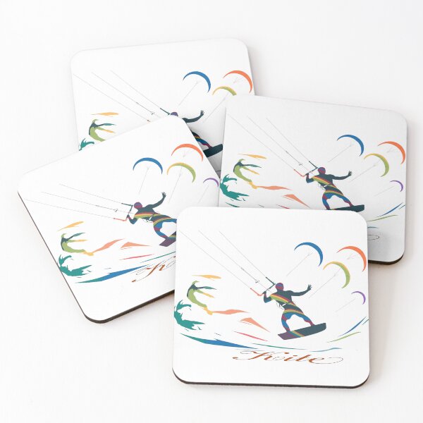 Item preview, Kitesurfer silhouette in multicolor designed and sold by StyleFused.