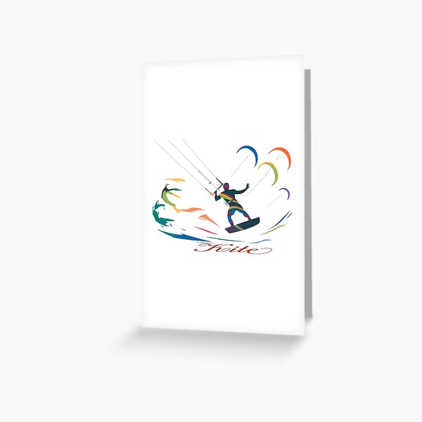 Item preview, Kitesurfer silhouette in multicolor designed and sold by StyleFused.