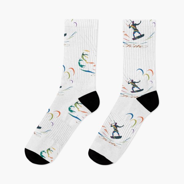 Item preview, Kitesurfer silhouette in multicolor designed and sold by StyleFused.