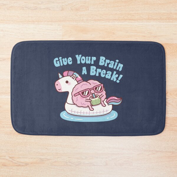 Item preview, Cute Brain On Unicorn Pool Float Give Your Brain A Break designed and sold by rustydoodle.