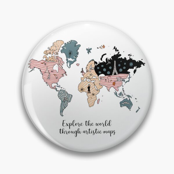 Item preview, Artistic World Map - Creative Illustration for Travelers designed and sold by ObjCrea123.