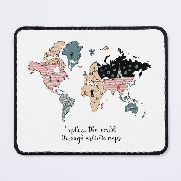 Item preview, Artistic World Map - Creative Illustration for Travelers designed and sold by ObjCrea123.