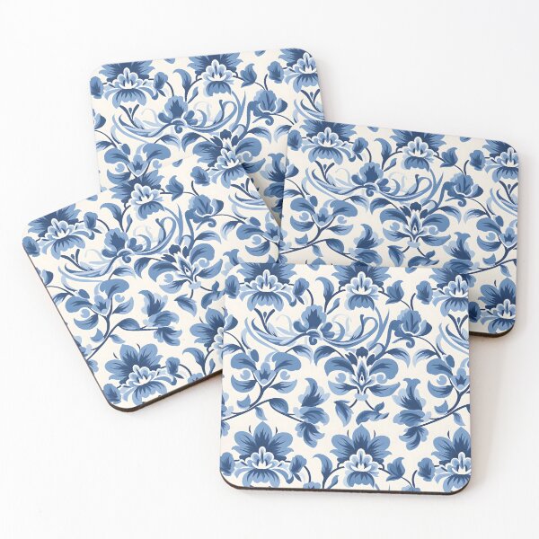 Item preview, Blue damask floral elegance designed and sold by NolineXpression.