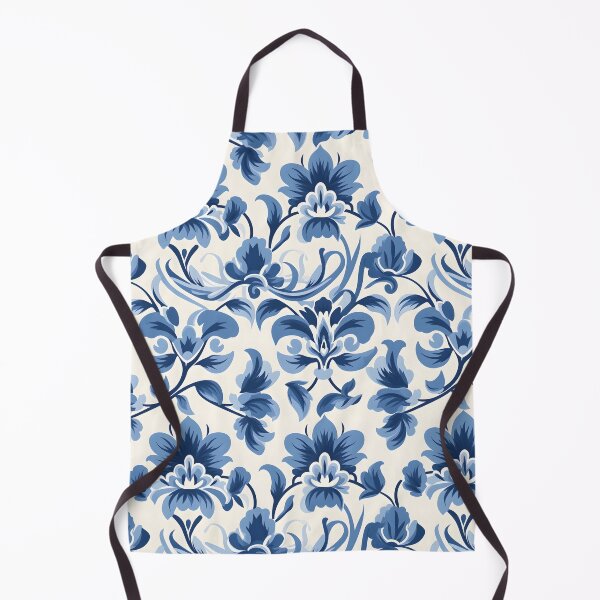 Item preview, Blue damask floral elegance designed and sold by NolineXpression.