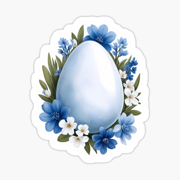 Blue Easter Egg Delight Sticker