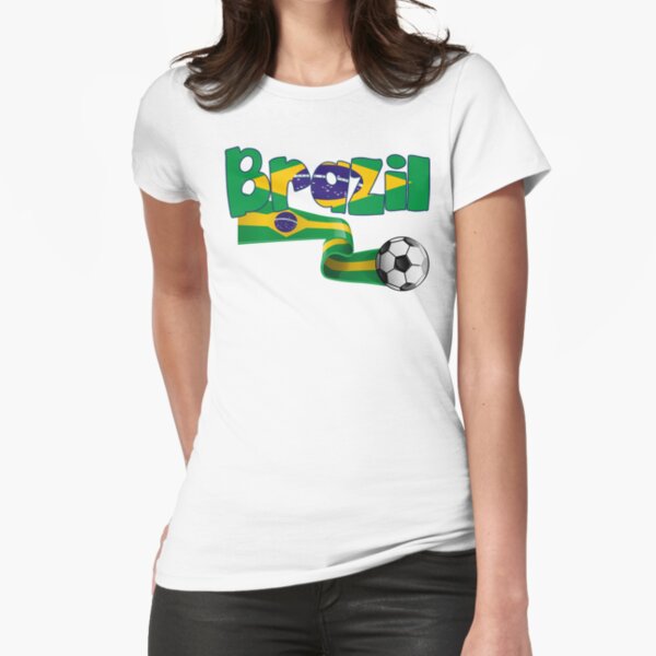 : Brazil Futebol Jersey - Brasil Football National Soccer Ladies  V-Neck T-Shirt (Black, X-Small) : Clothing, Shoes & Jewelry