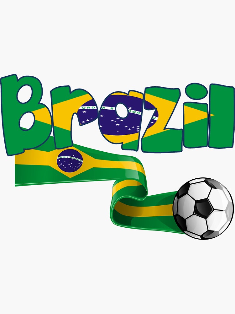 Brazil Football Shirt - Brazil Soccer Shirt - Brazilian Soccer Shirt  Sticker for Sale by Galvanized