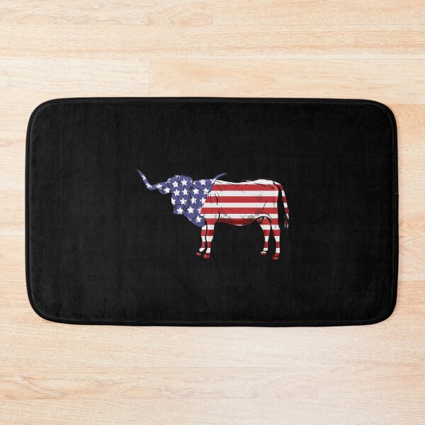 Item preview, Longhorn Cow USA Flag 4th Of July Longhorn Cow designed and sold by DSWShirts.