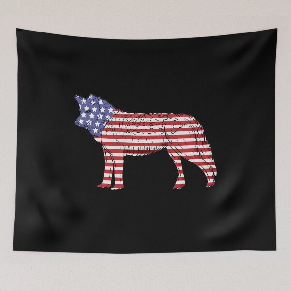 Item preview, Wolf Lover USA Flag 4th Of July Wolf designed and sold by DSWShirts.