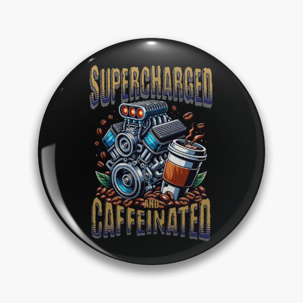 Item preview, Supercharged and Caffeinated Racing Cup of Coffee Supercharger Caffeine Coffee Beans Street Car Drag Racing Coffee Lover designed and sold by CarantinedChaos.