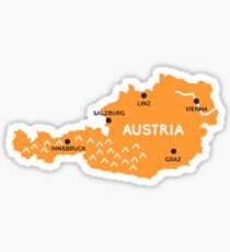 austria map Sticker