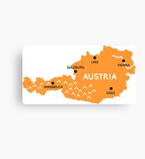 austria map Canvas Print