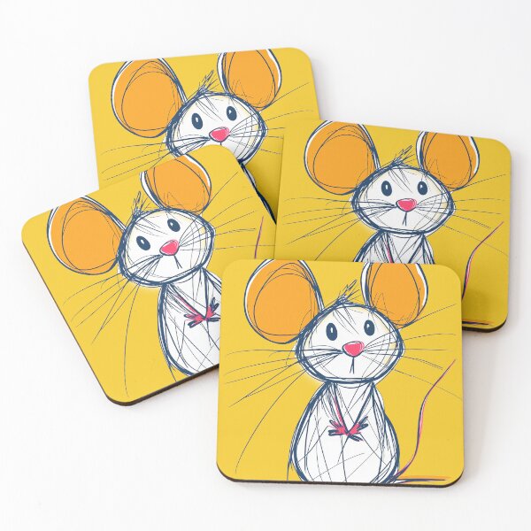 Item preview, Cute Mouse Illustration with Big Ears designed and sold by ObjCrea123.