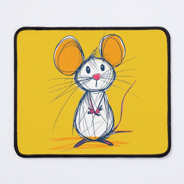 Item preview, Cute Mouse Illustration with Big Ears designed and sold by ObjCrea123.