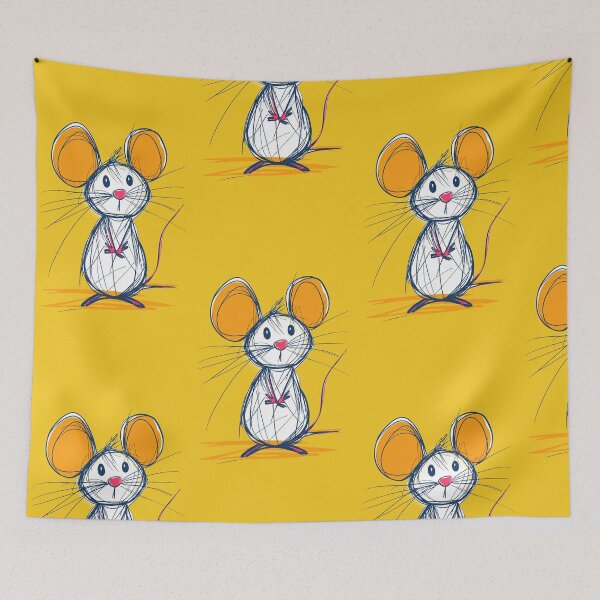 Item preview, Cute Mouse Illustration with Big Ears designed and sold by ObjCrea123.