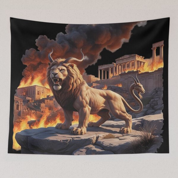 Item preview, Chimera and the Burning Village designed and sold by czarnyfeniks.