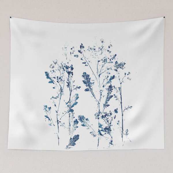 Item preview, blue leaf arrangement designed and sold by SelenePaintings .