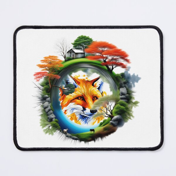 Item preview, Natural beauty – your t-shirt with artistic fox and landscape design! designed and sold by Stolperkiste.