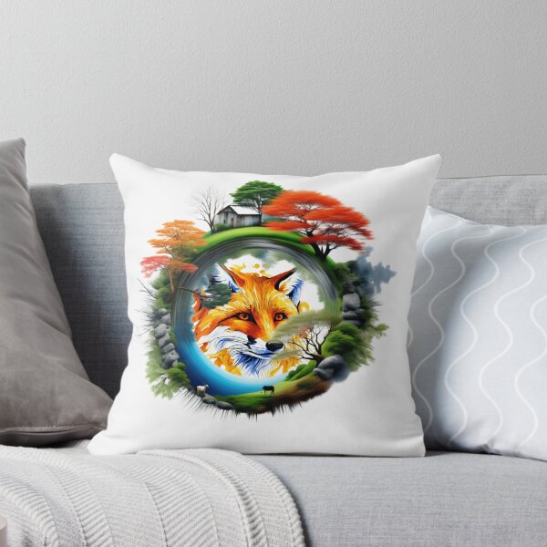 Item preview, Natural beauty – your t-shirt with artistic fox and landscape design! designed and sold by Stolperkiste.