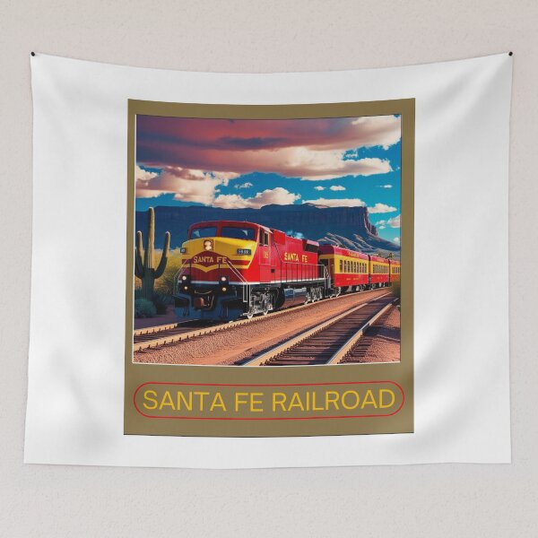 Item preview, Santa Fe RailRoad Vintage Train designed and sold by MudcreekDesign.