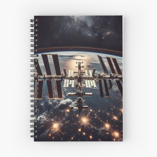 Item preview, Space with Earth, Space Station and Cosmos  designed and sold by Scandinavian-Ai.