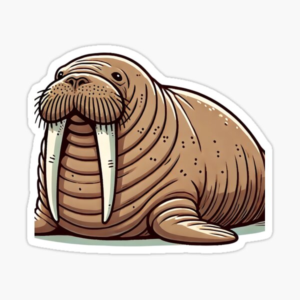 Item preview, brown walrus designed and sold by OtterDesigns.