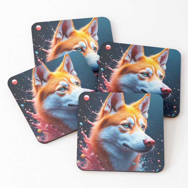 Item preview, Cute Red Husky Paint Splash designed and sold by TheArtOfPat.