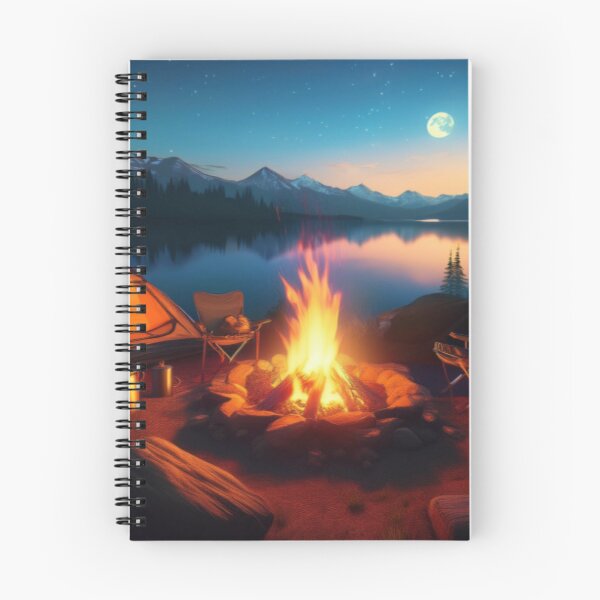 Item preview, Tranquil Campfire by the Lake under the Stars designed and sold by RaiyaTees.