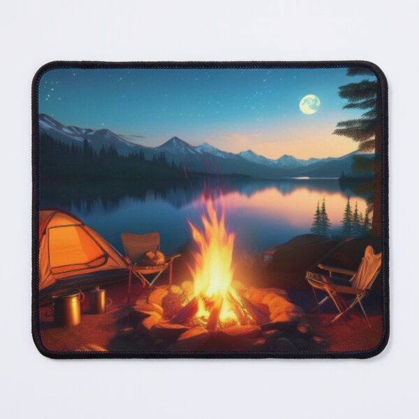 Item preview, Tranquil Campfire by the Lake under the Stars designed and sold by RaiyaTees.