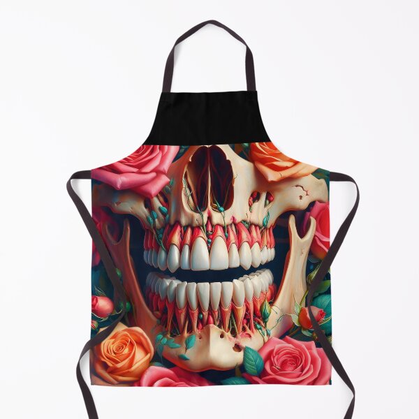 Item preview, Anatomy Skull teeth tooth botanical floral rose overgrown medical digitalart designed and sold by EmeraldeaArt.