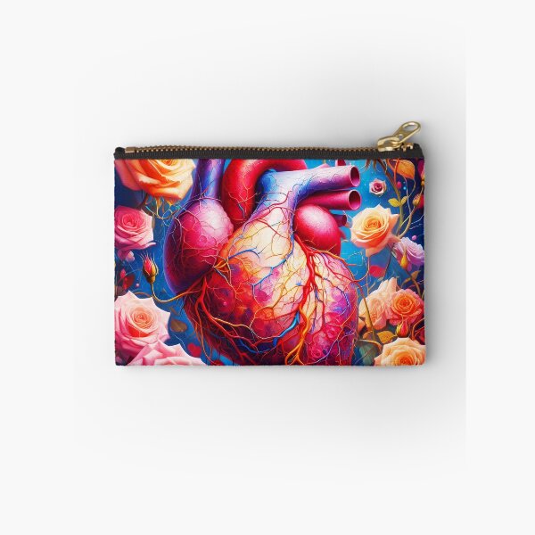 Item preview, Floral Rose anatomy heart with visible nerves and veins digitalart designed and sold by EmeraldeaArt.