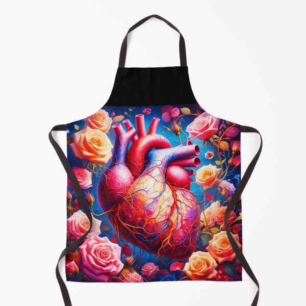 Item preview, Floral Rose anatomy heart with visible nerves and veins digitalart designed and sold by EmeraldeaArt.